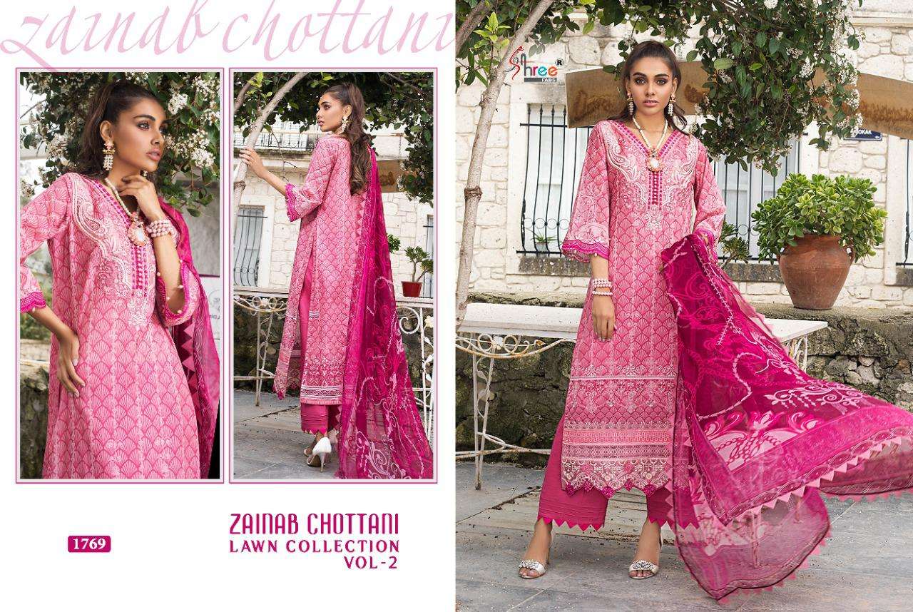 Shree Zainab  Pure LawnCotton Print With EXCLUSIVE Embrodery Work Letest Fancy  Chottani Lawn Collection 2 Pure Lawn Cotton Pakistani Suits